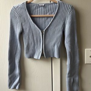 Garage zip cropped sweater